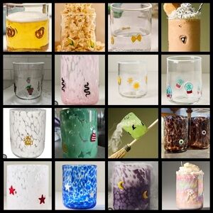 Anthropologie Icon Juice Glasses, ALL DIFFERENT NIB